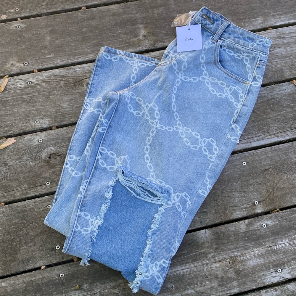NWT, Adika Distressed/Faded Jeans